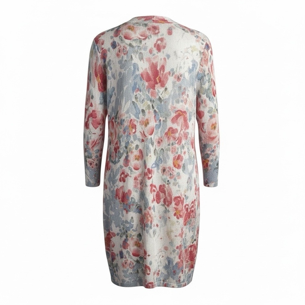 J. Jill Open Knit Cardigan Sweater 100% Cotton Multicolor Medium Long Sleeve - Picture 3 of 6